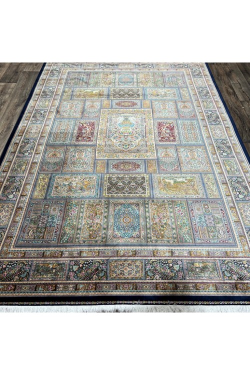 Иранский ковер Qum 464 Синий